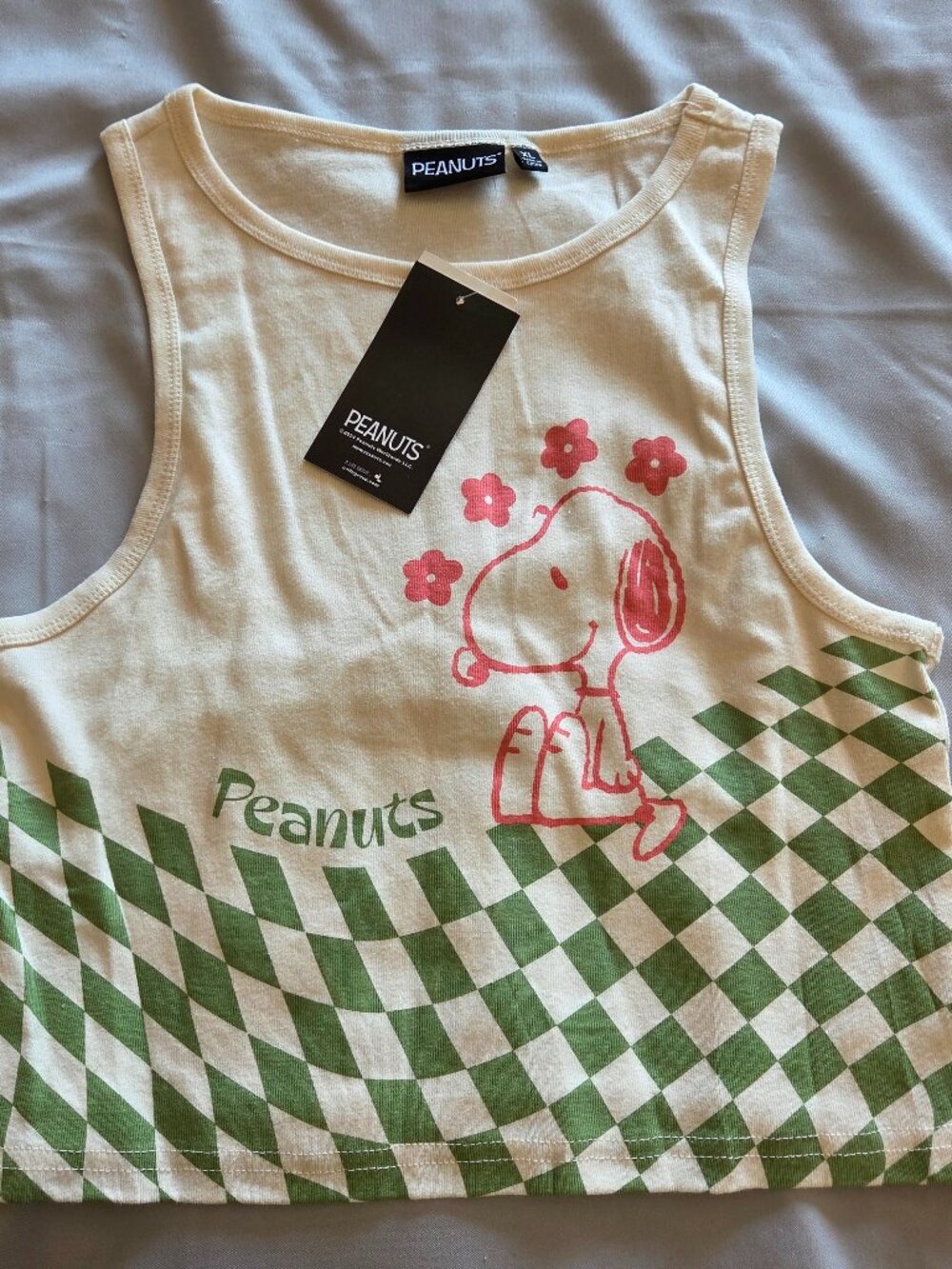 Girls XL Well-Known Beagle Character Hearts and Checkerboard